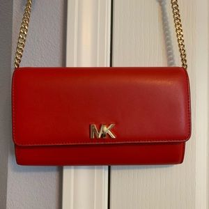 Red Michael Kors Crossbody Purse